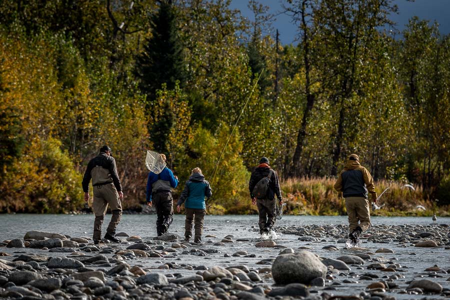 Hiking up an Alaskan River