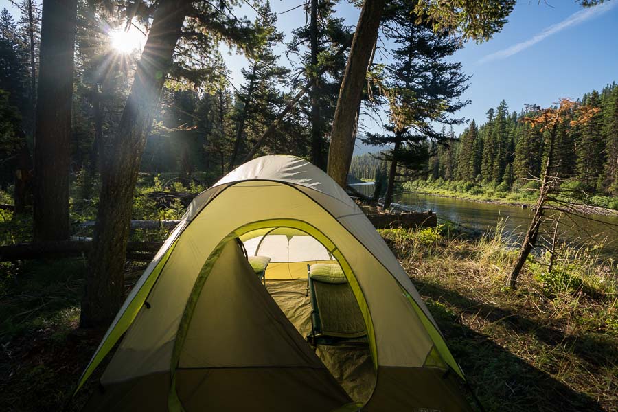 Camp South Fork of the Flathead