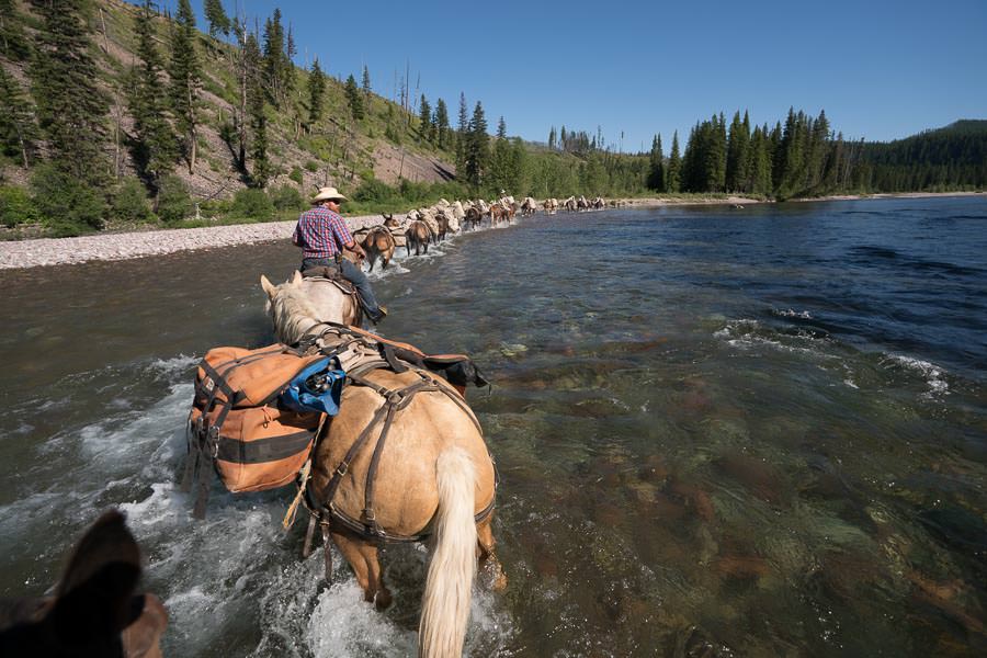 Bob Marshall Wilderness Pack String River Crossing