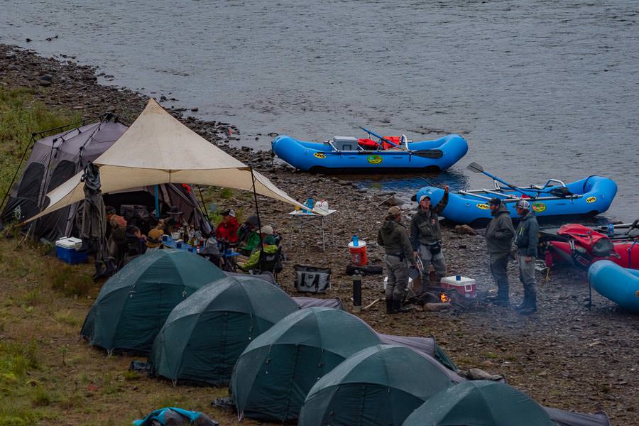 on the river camping