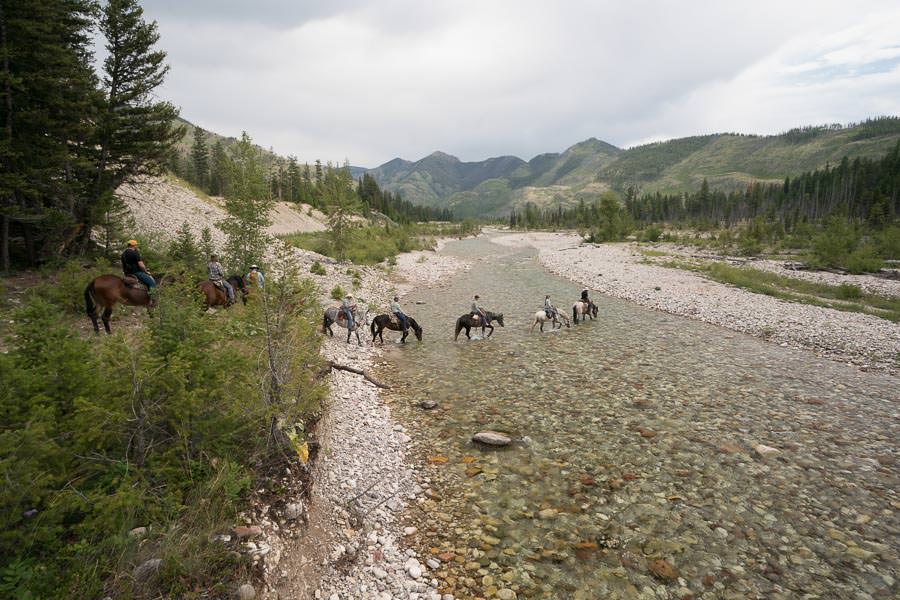 river crossing Montana