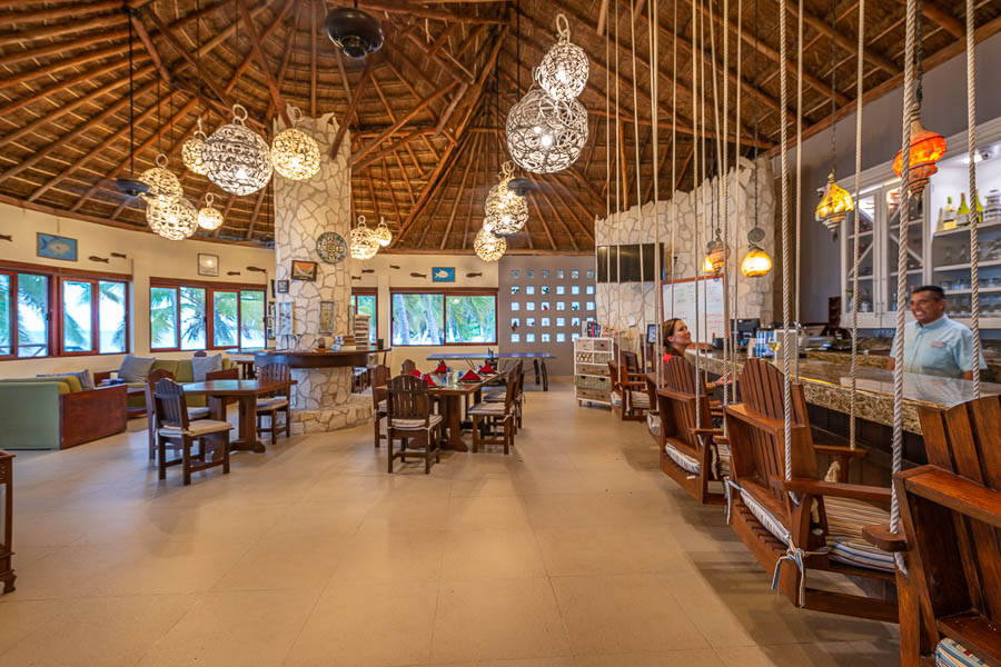 Main lodge The main lodge offers a spacious gathering area and fully stocked bar
