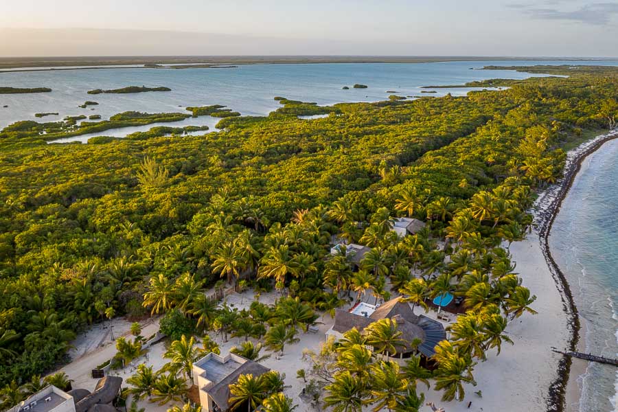 Grand Slam Lodge Mexico Grand Slam Lodge is located along a secluded beach and offers access to the vast Ascension Bay Flats system as well as Ocean side flats