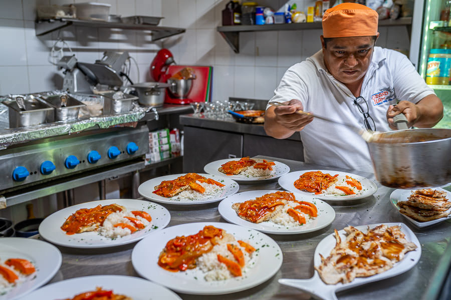 Traditional Mexican cuisine is served each evening after fishing