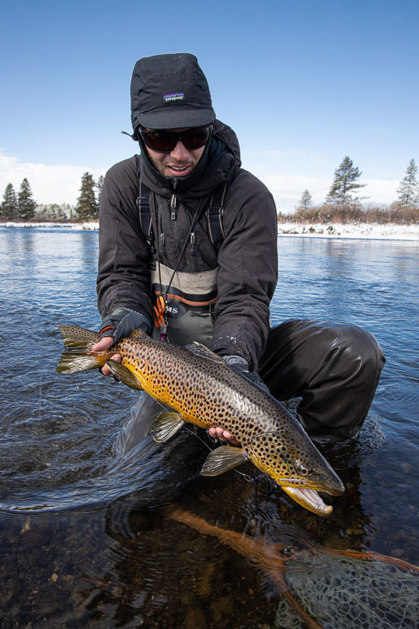 Chasing big fall run brown trout on the Madison River in Yellowstone Park in the fall requires a lot of patience. For anglers willing to bundle up and pay their dues fall fishing in October can provide big results