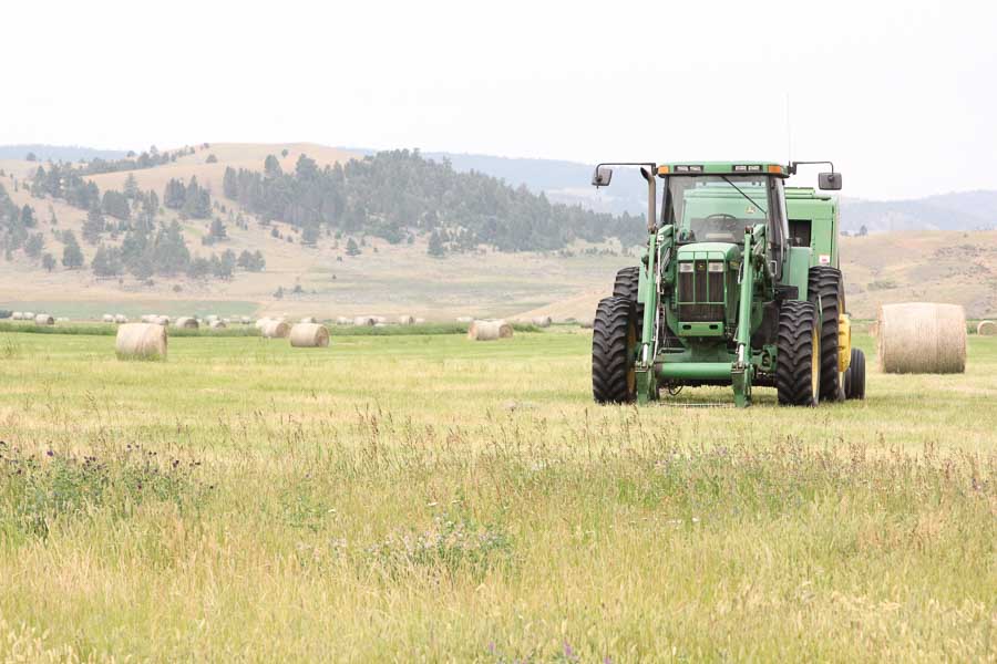 tractor by musselshell river