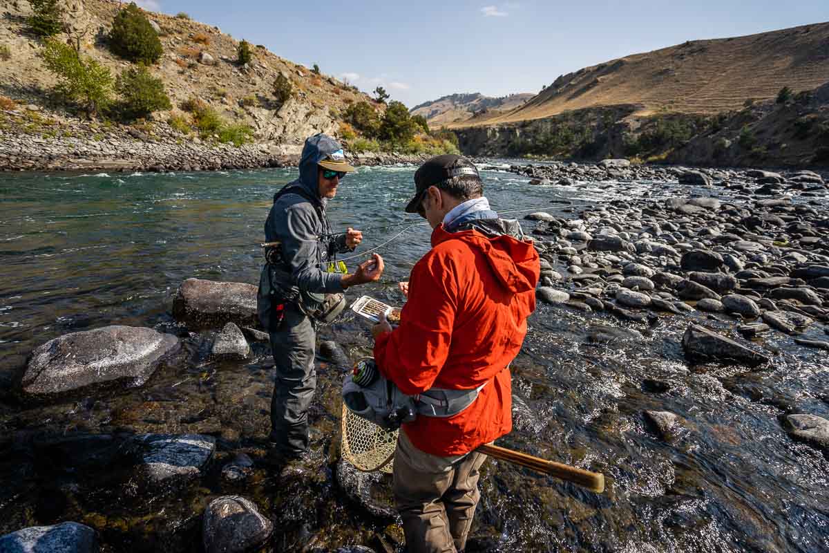 Fly fishing the Yellowstone River