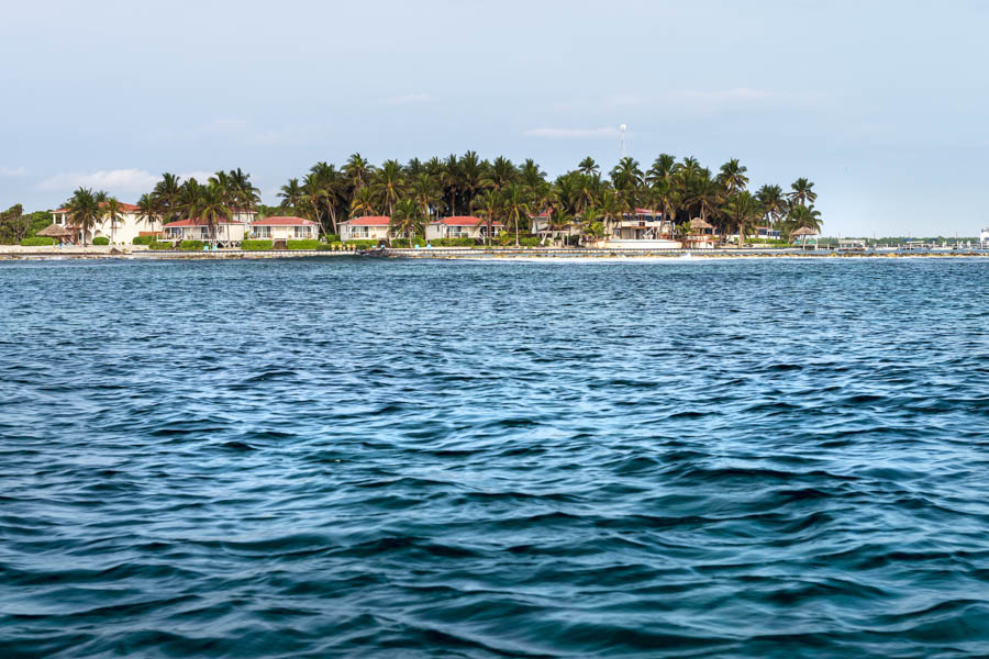 Turneffe Flats Lodge is located on a remote atoll beyond the main barrier reef. A large open water boat is used to transfer guests from Belize City to the lodge every Saturday
