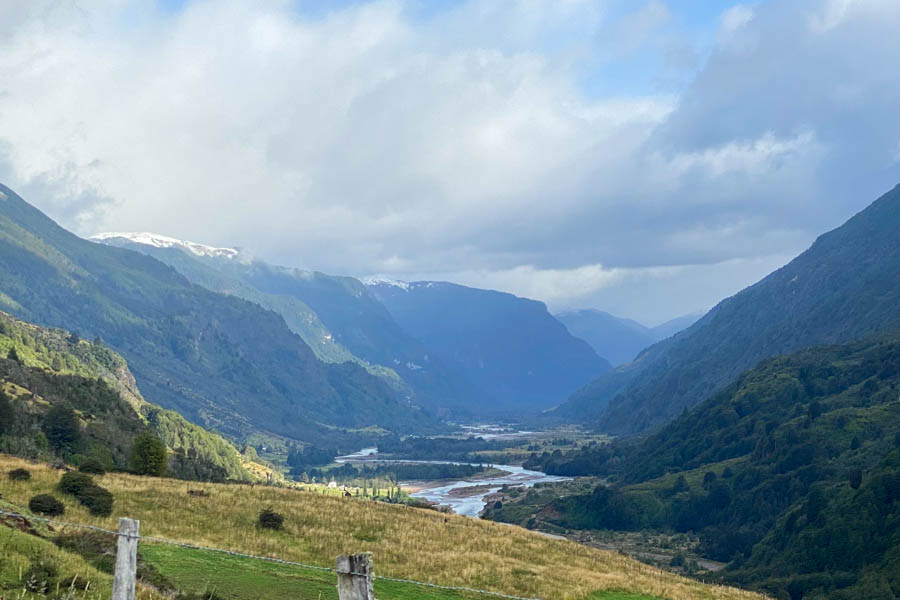 The clouds lifted to reveal the beauty of the Rio Paloma valley