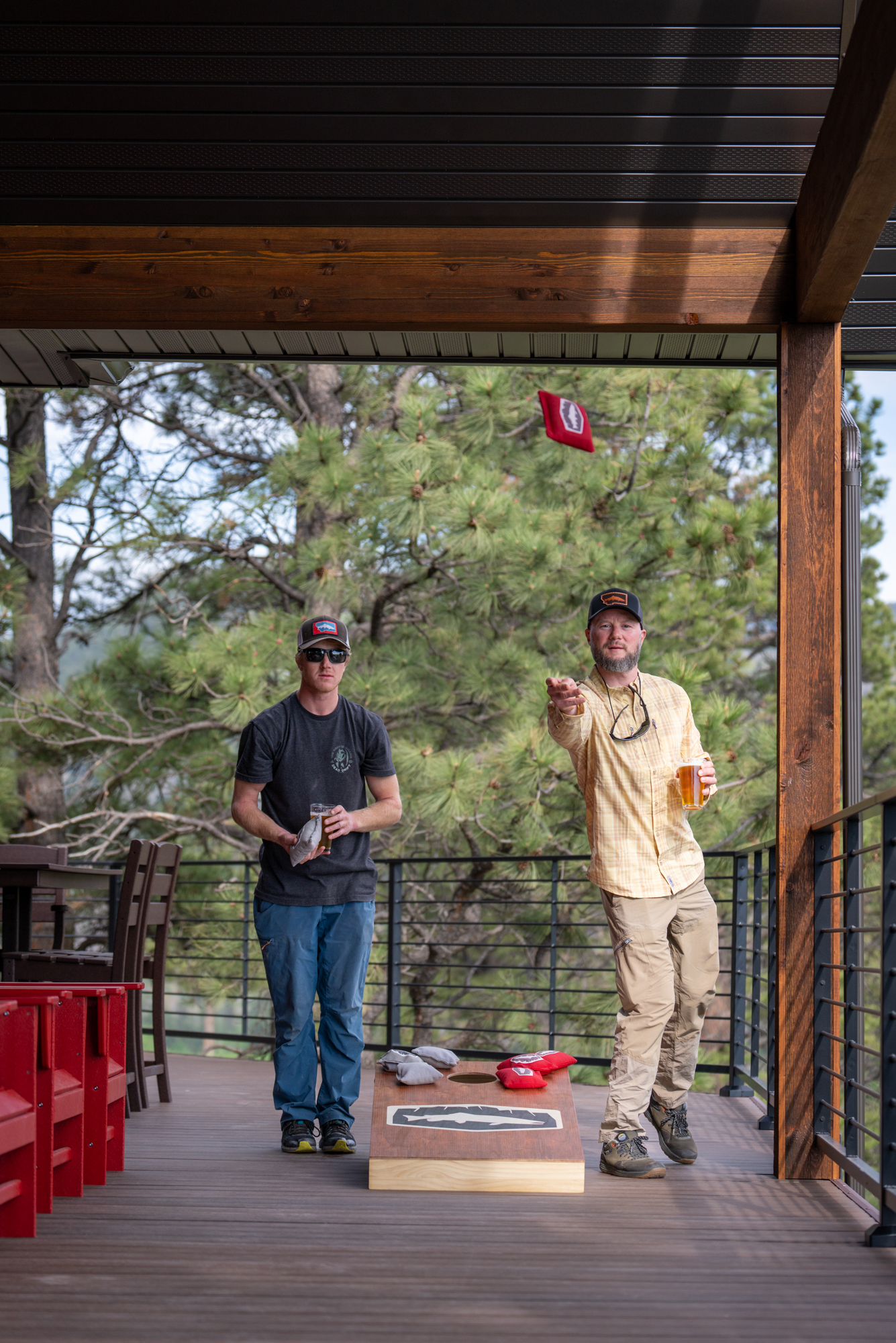 Deck at Mo Cliffs cornhole