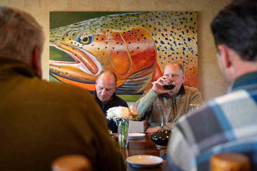 Montana fishing lodge dining