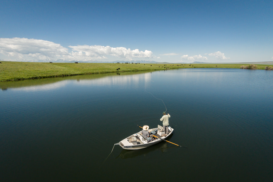 Private lake fishing in Montana