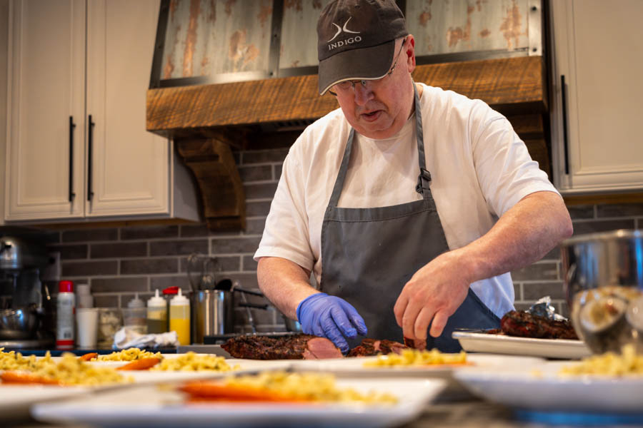 Cliffs Lodge dinner prep