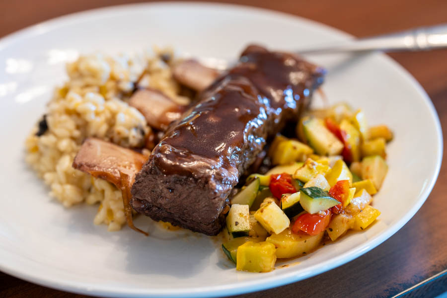 Cliffs Lodge dinner meal