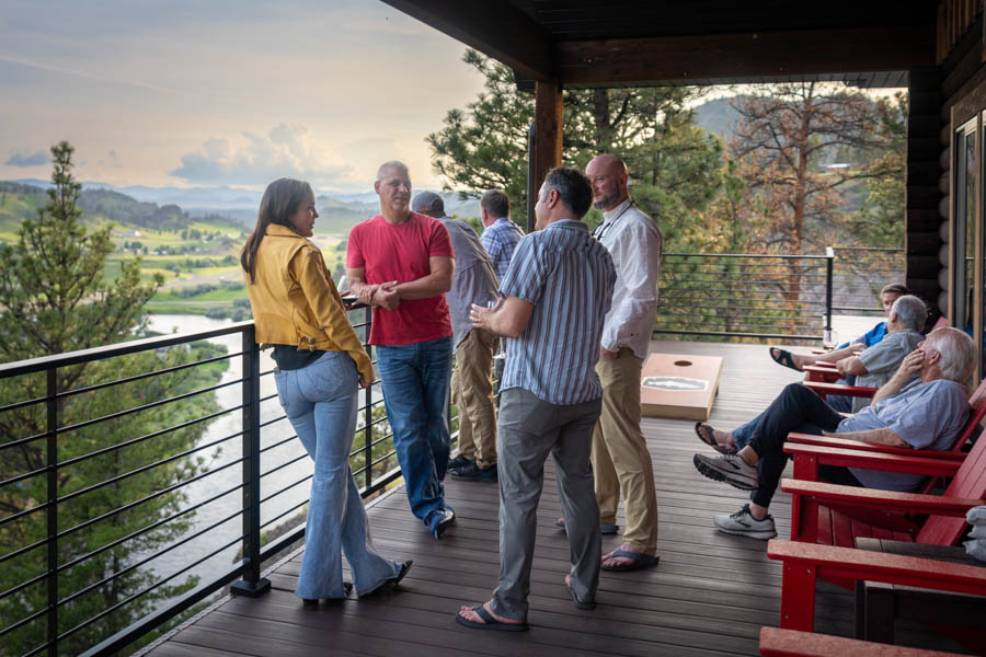 Cliffs Lodge outside on deck 2