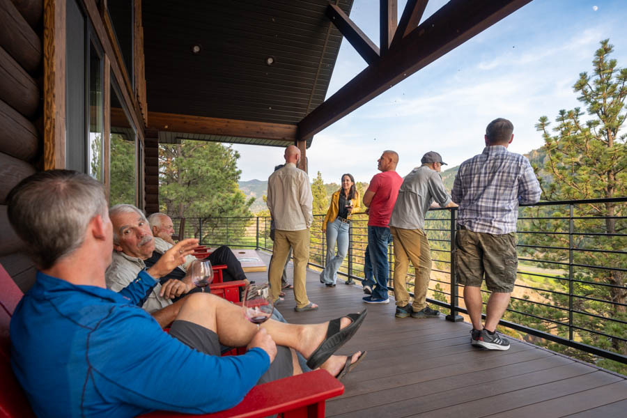 Cliffs Lodge outside on deck