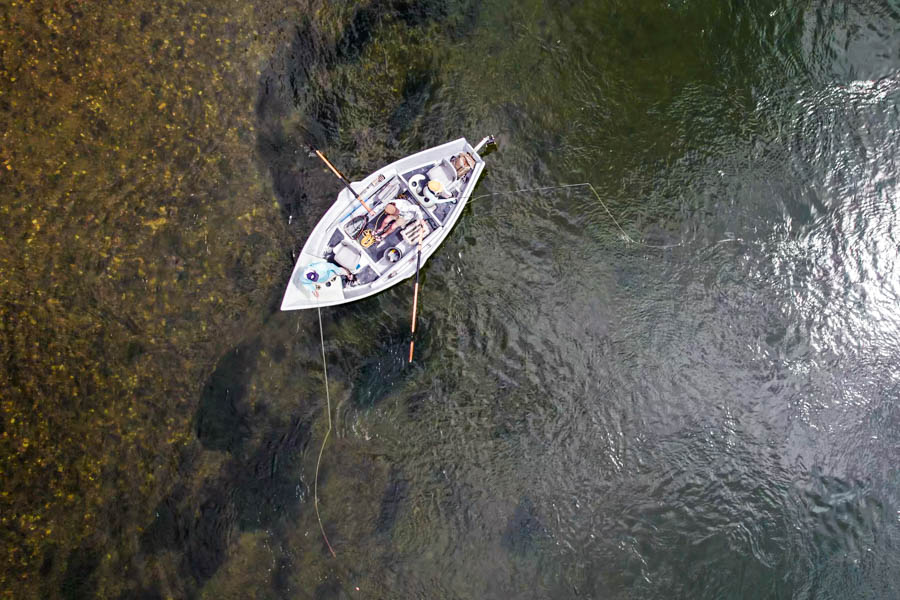 Drift boat in Montana