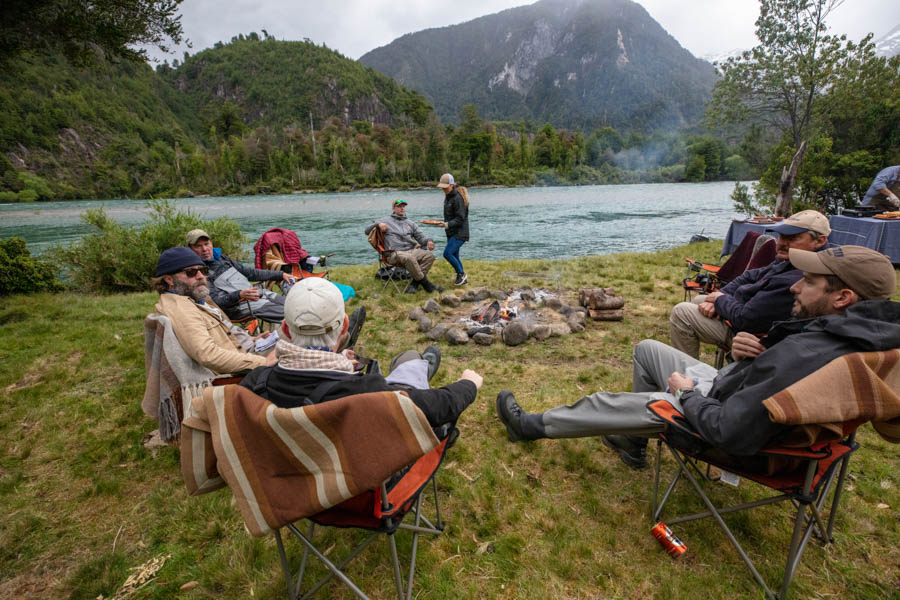 Luxury fly fishing lodge