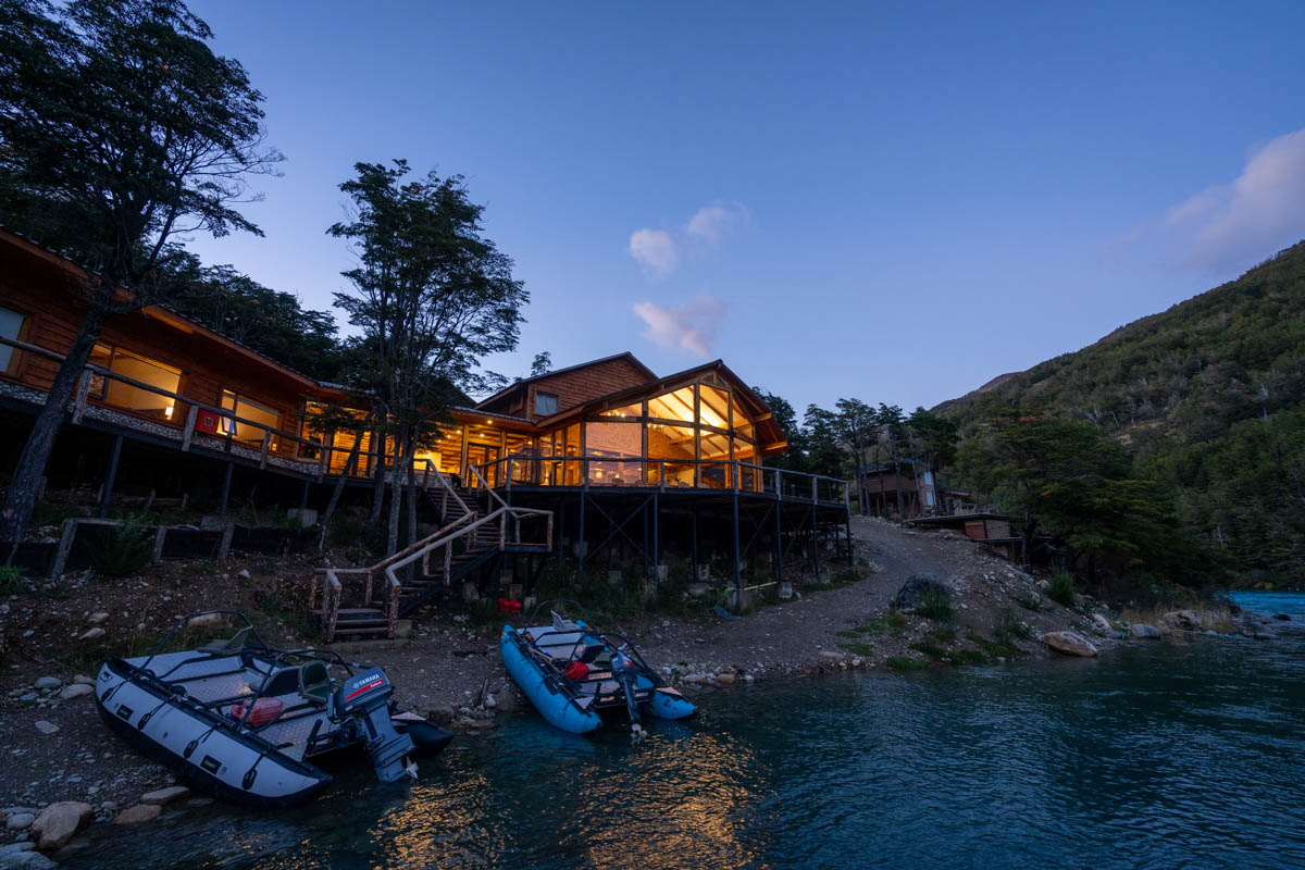Patagonia Baker Lodge sits on the Baker River which is one of the best places for large trout in the world.