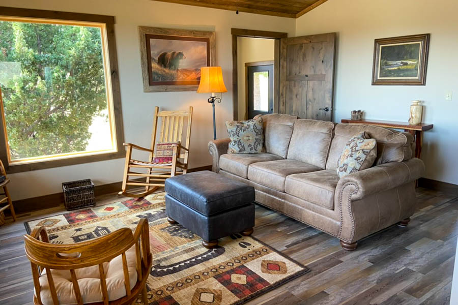 Little Juniper living room Madison River Vacation Rental