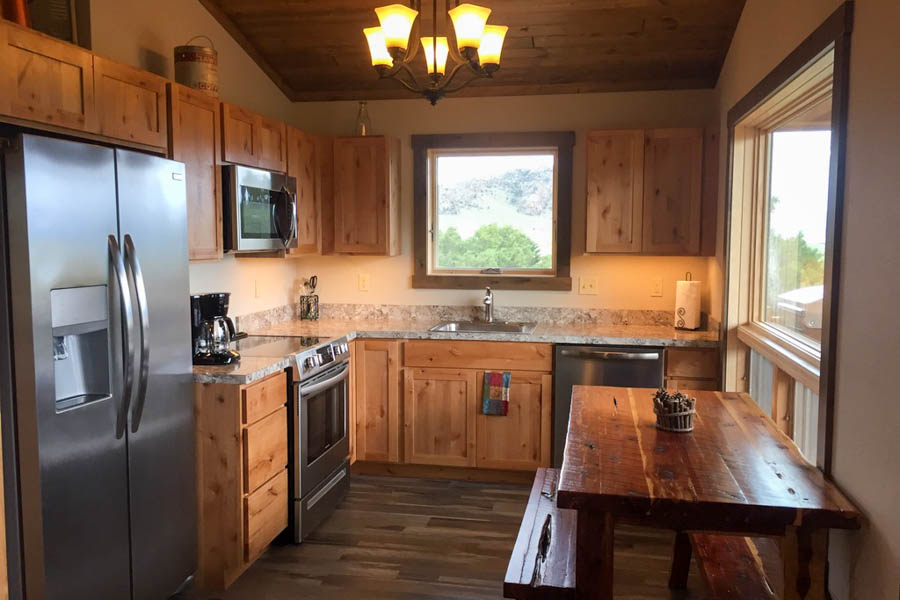 Little Juniper kitchen Madison River MT vacation home