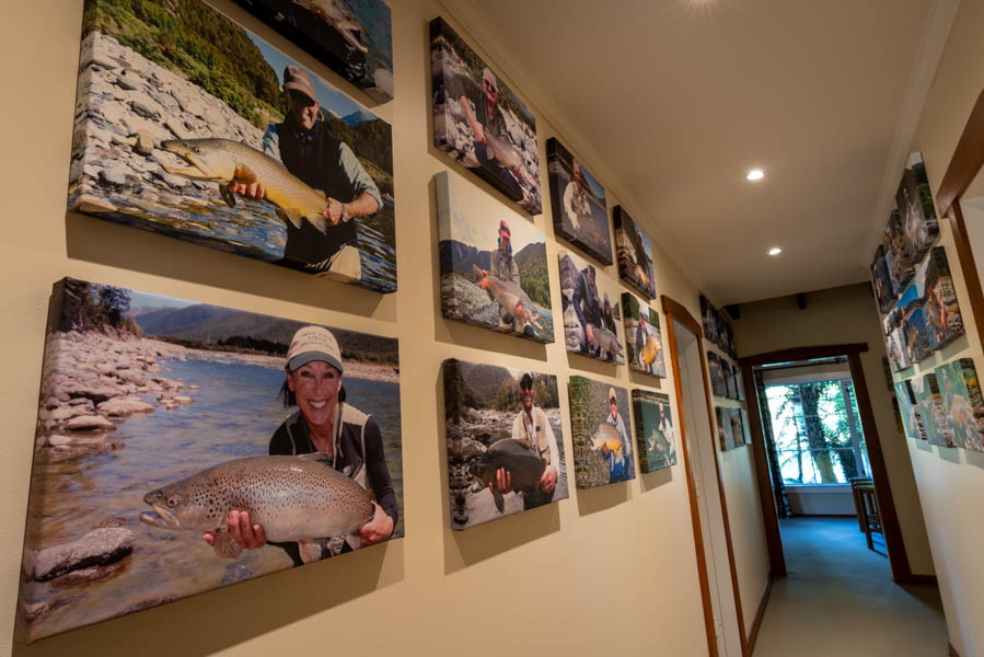 Wall of fame at Owen River Lodge