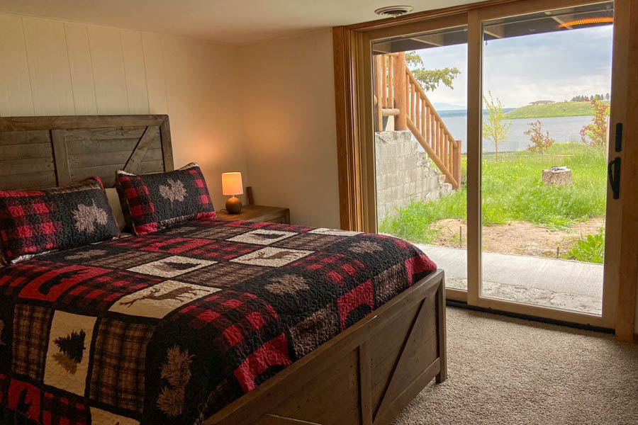 Fox Den bedroom lower Madison River vacation rental