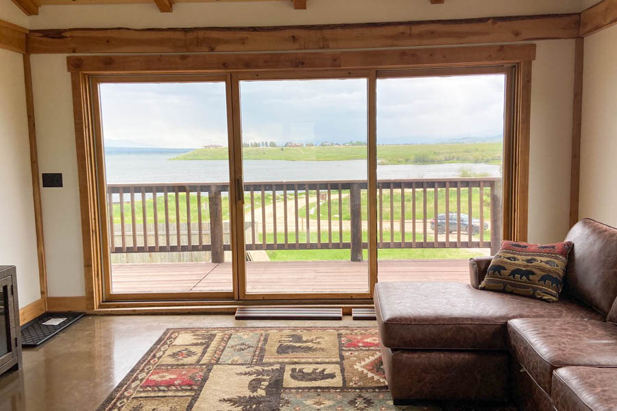 Fox Den deck view Ennis, MT vacation home rental