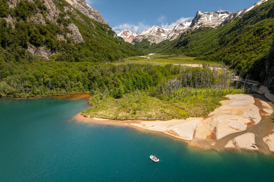 chile fly fishing with helicopter