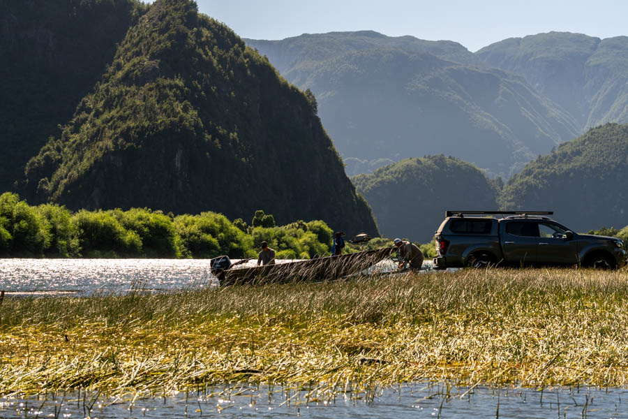 lake fishing in Chile