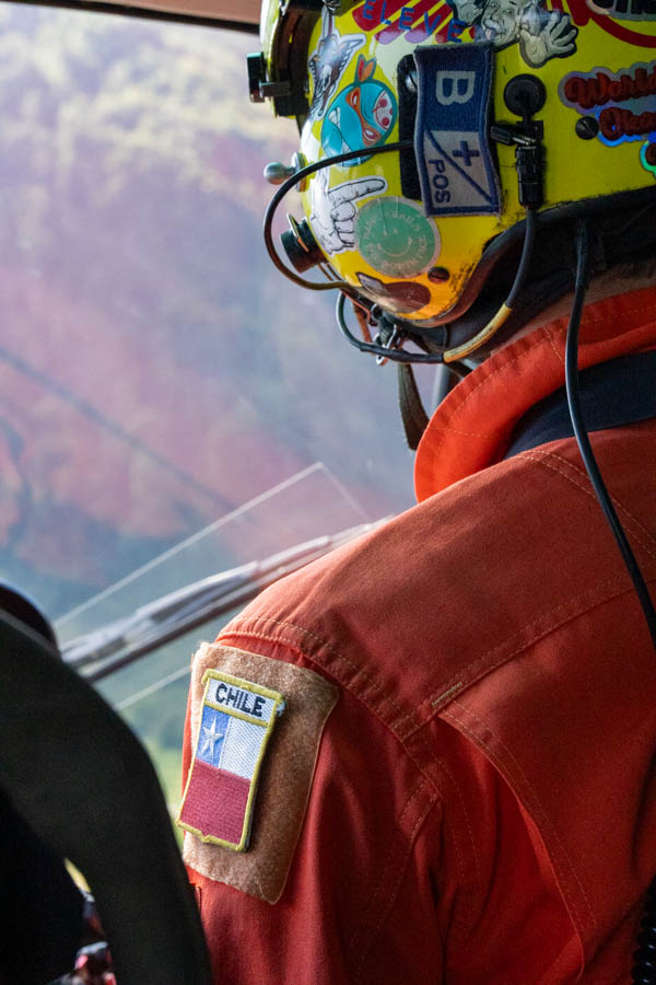 Chile heli flight
