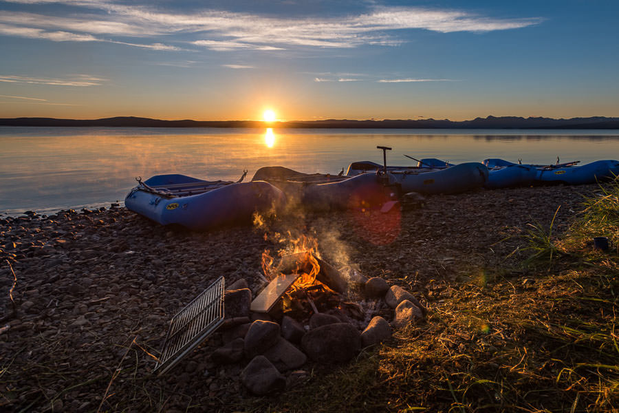River camping in Katmai National Park