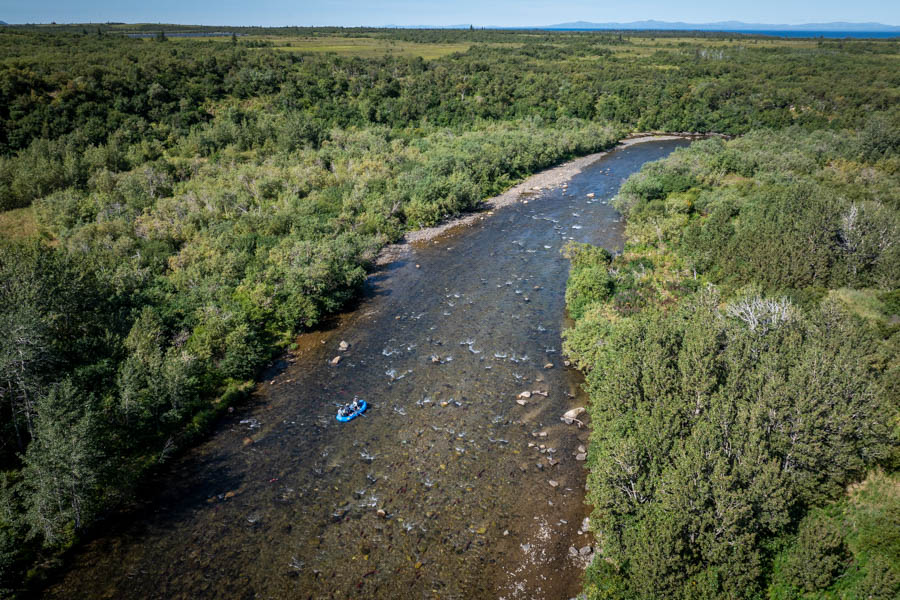 Alaska raft float fishing