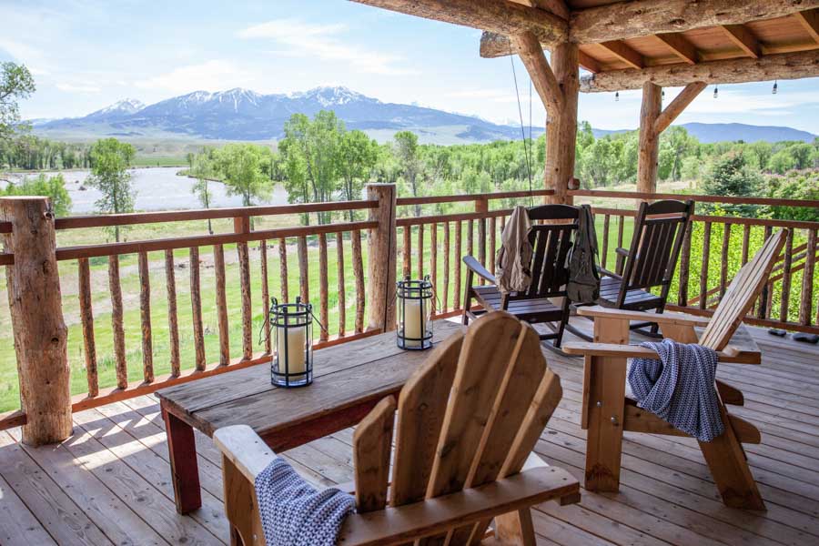 Crane's Bend Paradise Valley Vacation Rental Home outside porch