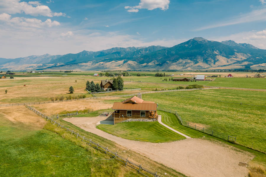 Horseshoe Ranch Paradise Valley Rental Home property drone view