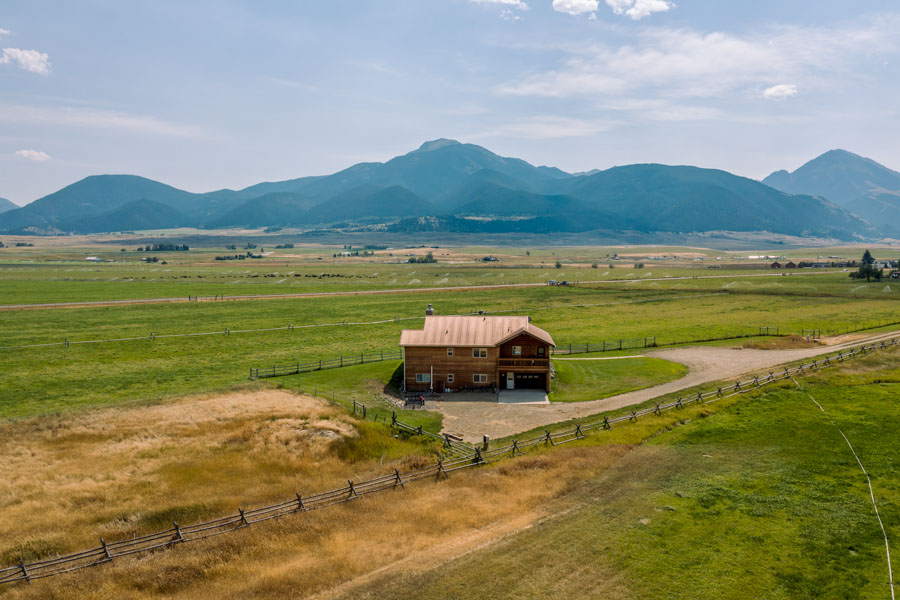 Horseshoe Ranch Paradise Valley Rental Home property drone view