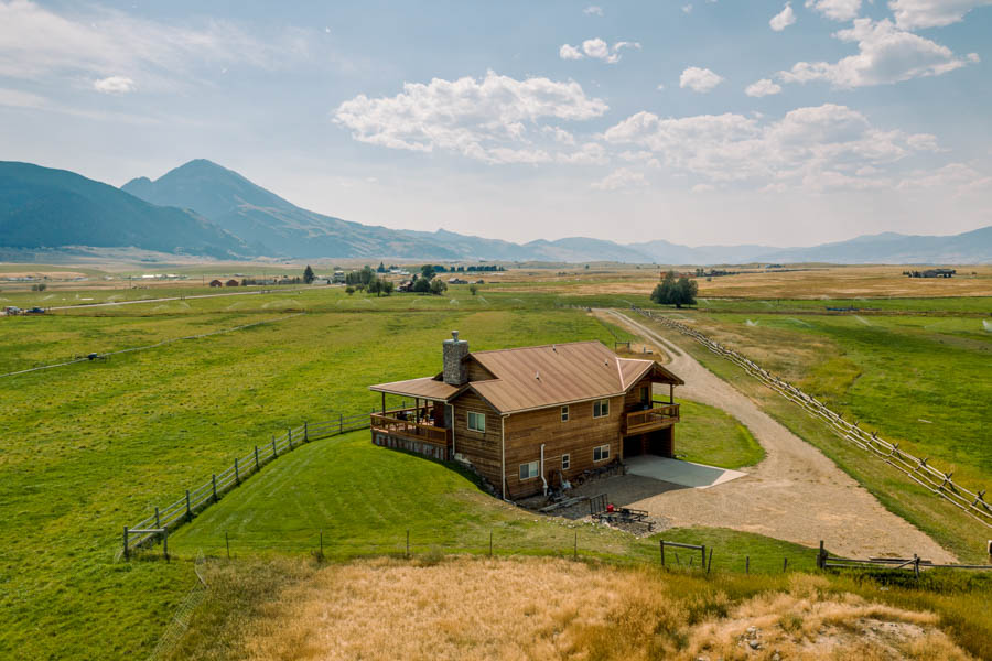 Horseshoe Ranch Paradise Valley Rental Home property drone view