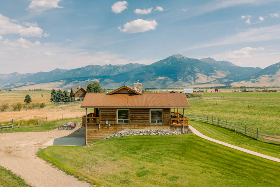 Horseshoe Ranch Paradise Valley Rental Home property drone view