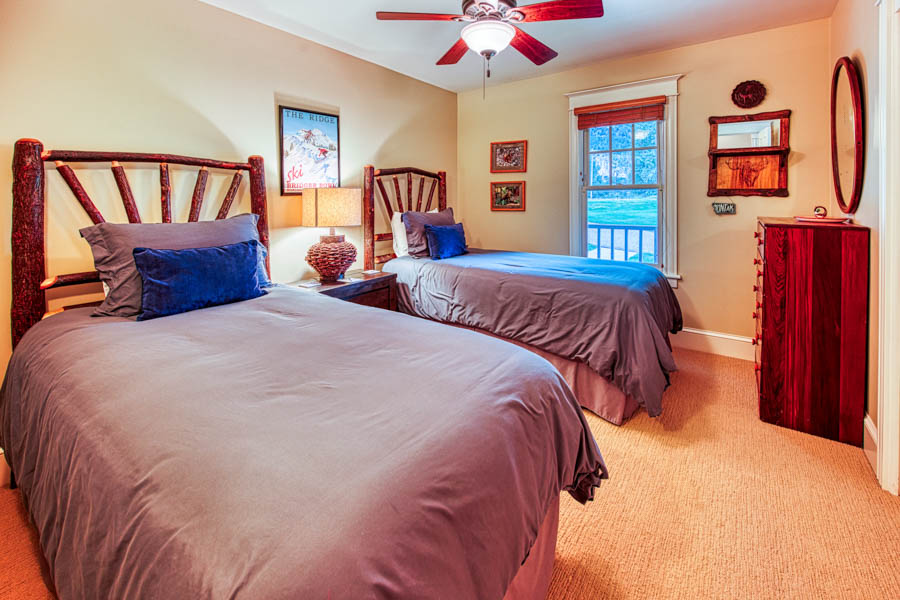 Livingston Montana Rental Home Red House Homestead bed