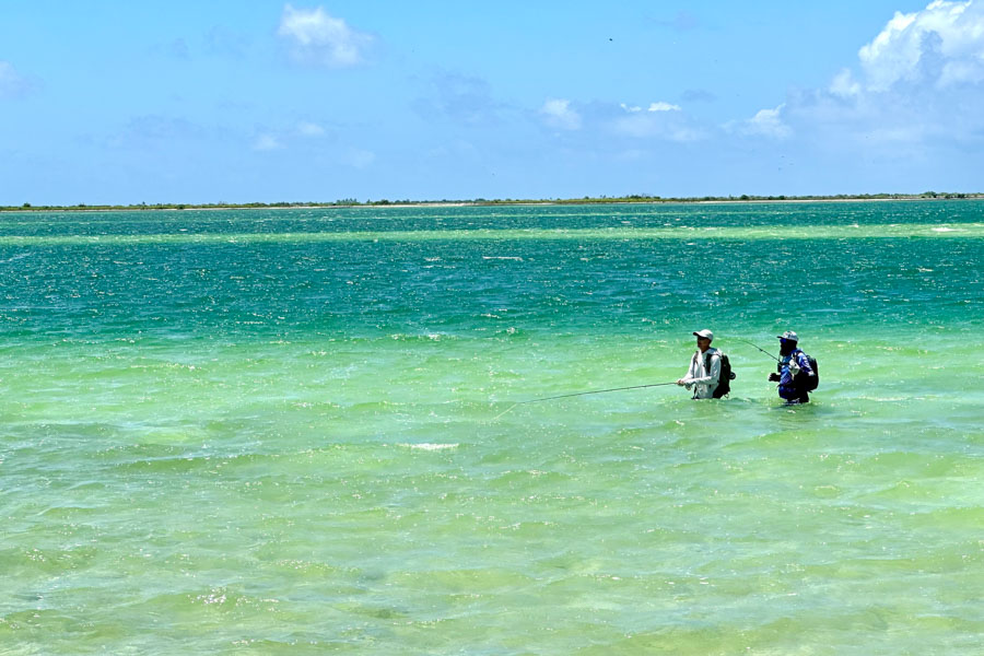 Christmas island fly fishing lodge wading 2