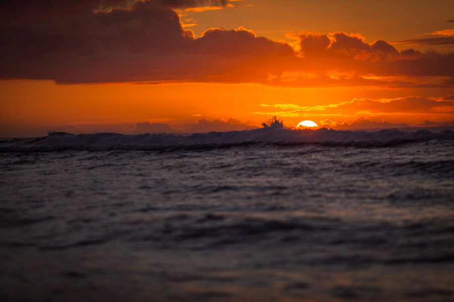 Christmas island sunset evening