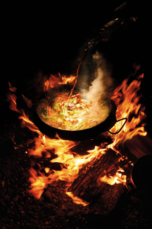 Evening fire Chime Lodge