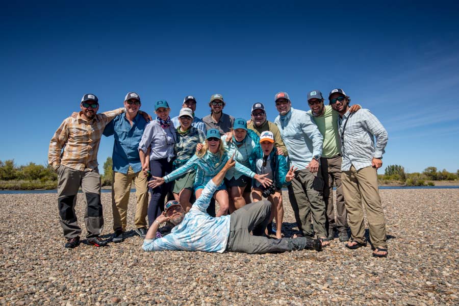 Group fishing in Argentina